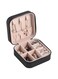 YouBella Jewellery Organiser PU Leather Zipper Portable Storage Box Case with Dividers Container for Rings, Earrings, Necklace Home Organizer, (Black)