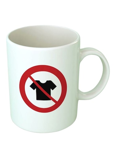 Print No T-Shirt Printed Coffee Mug White/Black/Red One Size