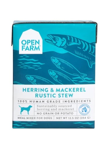 Open Farm Herring &amp; Mackerel Rustic Stew Wet Dog Food, Grain-Free Meal or Food Topper with Responsibly Sourced Meat and Superfoods Without Artificial Ingredients, Pack of 12, 12.5 Oz Each