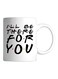 Printed Ceramic Coffee Mug White/Black/Yellow Standard