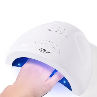 Global Fashion 2-in-1 UV/LED Nail Dryer Lamp &ndash; 48W, Fast Curing, 3 Timer Settings, Automatic Sensor, Dual Light for Gel Polish &ndash; Professional Salon &amp; Home Use (White)