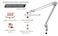 Global Fashion LED Clamp Desk Lamp - High Luminous SMD, 360&deg; Rotation, Shadowless Bright LED, Eye-Care, for Salon, Manicure, Nail Art, Beauty &amp; Crafting - White