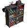 Black Shoe Rack, 4 large Cubes, Plastic Convertible 3 Rows Per Cube