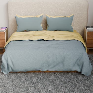 100% Cotton Duvet Cover Set, Premium 4pcs, Certified toxin-free, King Size, Reversible, Soft Bedding Sheets, 1 Duvet Cover With Zipper 220x240cm, 1 Fitted Sheet, 2 Pillowcases