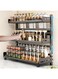 Modern Kitchen Organizer Shelf Unit, Multi-Tier Spice Rack with Adjustable Height and Stable Construction, Great for Storing Kitchen Supplies, Containers, Bottles and Everyday Cooking Essentials