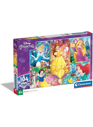 Clementoni Puzzle Disney Brilliant Princess 104 Pieces