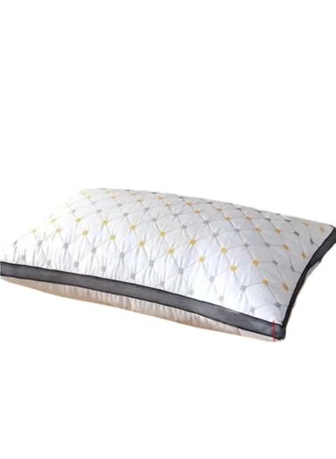 Hotel-Style Velvet Feather Pillow &acirc;&euro;&ldquo; Medium Soft Neck &amp; Bed Pillow (750g, Starry Sky Design)
