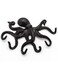 Tazweeq Key Holder for Wall, Heavy Duty Wall Hooks Decorative, Octopus Coat Hooks Wall Mounted Towel Hooks, with 6 arms, Black