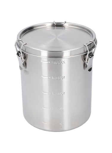 gernie Pet Food Storage Container, Stainless Steel Airtight Canister Leakage Proof Metal Food Storage Canisters for Dog Food, Cat Food, Coffee Bean Tea Cereal Home Kitchen (2500ML)