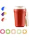 MAKINGTEC Air Flavoured Water Bottle with Straw &amp; 5 Scent Flavoured Pods, 450ML Vacuum Insulated Metal Drinking Bottle BPA Free &amp; Leakproof, Fruity Extract Ring 0 Sugar 0 Calorie (Red)
