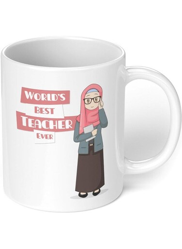 Your Wall 'Best Teacher Ever' Teachers Mug - Perfect For Your Cuppa Coffee, Tea, Karak, Milk, Cocoa Or Whatever Hot Or Cold Beverage You Drink! - 12 Oz - White Colour By Spoil Your Wall