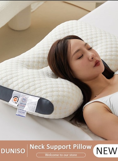 Super Comfort Ergonomic Pillow for Neck Head and Shoulder Pain Relief Contour Support Pillows for Bed Sleeping Orthopedic Cervical Spine Stretch Pillow for Side Back Stomach Sleeper