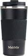 MahMir Tumbler Stainless Steel Vacuum Insulated Travel Mug Water Coffee Cup for Home Office Outdoor Works Great for Ice Drinks and Hot Beverage (510ml ,Black)