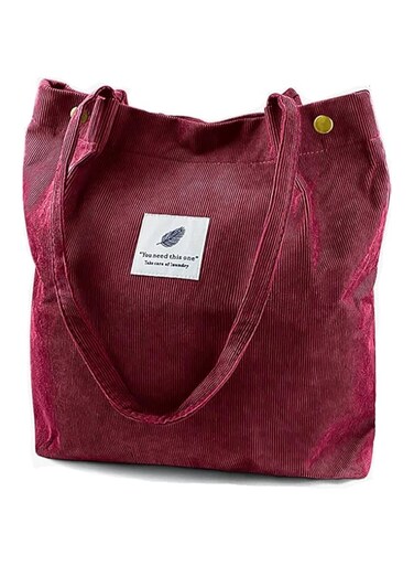 KG20 Tote Bag for Women Velvet/CORDUROY Reusable shopping bag, Girl Shoulder Bag/PurseShopping Bag Beach Bag Handbags