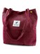 KG20 Tote Bag for Women Velvet/CORDUROY Reusable shopping bag, Girl Shoulder Bag/PurseShopping Bag Beach Bag Handbags