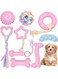 Puppy Toys, Dog Chew Toys for Puppy, Cute Pink Small Dog Toys, Teething Toys for Puppies, Soft Durable Interactive Chew Toy for Small Dogs (Pink)