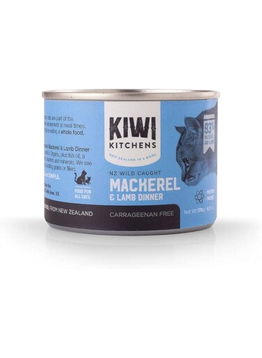 Kiwi Kitchens Mackerel &amp; Lamb Dinner Canned Wet Cat Food 170G