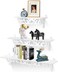 Cerlingwee Multifunctional White Plastic Wall Shelves for Living Room, Bathroom, Kitchen, and Bedroom