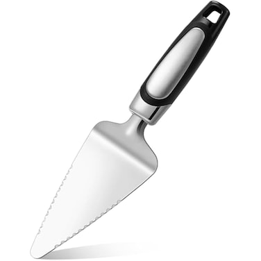 Server Spatula Stainless Steel, Pie Cutter Cake Cutter Slicer, Cake Server Spatula, Dishwasher Safe, Edges On Both Sides, Black