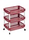 Cosmoplast 3 Tiers Vegetable Storage Rack, Dark Red