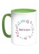 Back To School Printed Coffee Mug Green/White/Pink