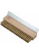 Winco Brass Wire Oven Bristle Brush with Metal Scraper,Brown,Medium