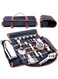 Bartender Kit Bag, Portable Waxed Canvas Bag Can Use For Professional 17-Piece Bar Tool Set, Including Shoulder Strap for Easy Carry(Bar Tools Not Include)(Blue)