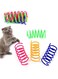 12 Pcs Cat Spiral Spring, Cat Creative Toy to Kill Time and Keep Fit Interactive Cat Toy Sturdy Heavy Plastic Spring Colorful Springs Cat Toy for Swatting, Biting, Hunting Kitten Toys