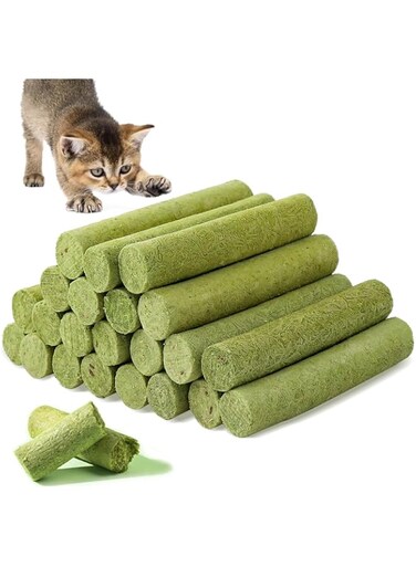 Havenfly Catnip Cat Grass Toys for Cat, 100g Natural Dried for Cats, Edible Cat Chew Toys for Cleaning Teeth Remove Hair Ball