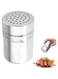 Salt Shaker, Stainless Steel Seasoning Sugar Shaker Spice Jars with Lids for Salt Peppy Chocolate Powder Icing Sugar Flour, 3 x 2 x 2in