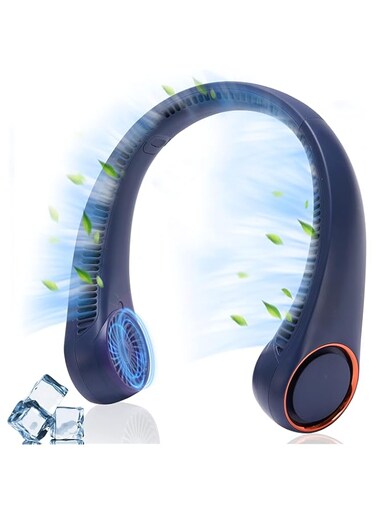 CENXI Portable Neck Fan, Hands Free Bladeless Fan, 360&deg; Cooling Personal Fan,Wearable Quiet Fan for Outdoor Indoor, Birthday Gifts for Men Women Mom Dad, 4000mAh Battery USB Rechargeable, 3-Speeds