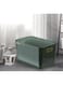 TTEDOYE Storage Box Clothes storage box with cover Transparent Large Storage Organizer Box with Lid Ideal for Living Room, Bedroom,Garage (Green Big Mac)