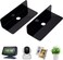 ionlyou Floating Shelves Wall Adhesive Shelves Black Acrylic Shelf Set of 2