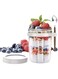BananaHome Overnight Oats Containers with lids and spoon of Mason Jars,12 oz Capacity Airtight Container with Measurement Marks, Reusable On The Go
