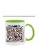 Ceramic Mug with Arabic Inspirational Quote "Every Delay is a Shame" in Green