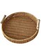 Household Rattan Fruit Tray Hand-Woven Bread Basket Storage Basket 24.5*4