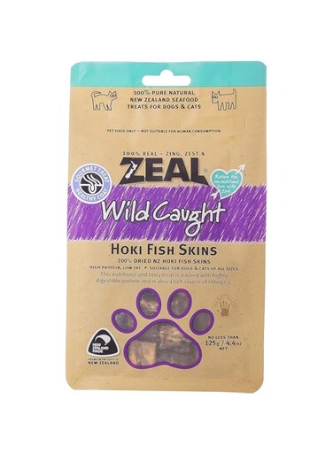 Zeal Free Range Naturals Hoki Fish Skin Cat &amp; Dog Treats 125G