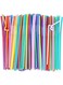 100Pcs Multicolor Plastic Straw Flexible Bendable Straw Drinking Straws