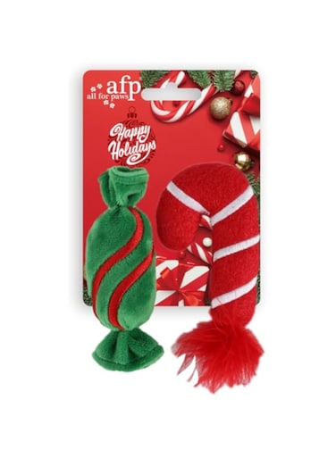 All For Paws Happy Holiday - 2 pack Candy &amp; Candy Cane