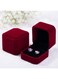 2 Pack Velvet Ring Boxes, Earring Pendant Jewelry Case, Ring Earrings Gift Boxes, Jewellry Display (Grey, One size)