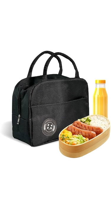 EKIND Insulated Lunch Bag for Men &amp; Women, Reusable Leakproof Cooler Lunch Tote, Small Portable insulation bag, Thermal Lunch Box for Work, Travel, Picnic (Black)