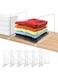 MostNow 6 Pack Shelf Dividers for Closet Organization Acrylic Clear Closet Shelf Divider for Wooden Shelving Suitable for Wooden or Vertical Shelves Or Bedroom, Kitchen and Office