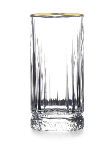 4-Piece Elysia Golden Touch Long Drink Glass Set 280 ml Clear/Gold