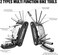 ROCKBROS 16 In 1 Multi-Function Bike Tool Kit - Portable Foldable Bike Multitool Cycling Tool Kit With Allen Wrench, Tire Levers