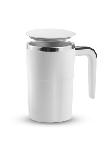 Automatic Self Stirring Coffee Mug, Rechargeable Magnetic Mug with LED Temperature Display &amp; Lid, 380ml (12.85oz) Portable Thermos Cup for Coffee, Milk &amp; Tea &acirc;&euro;&ldquo; Essential Travel Mug for Autumn &amp; Winter