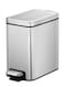 STELLA SLIM SERIES   Small Bathroom Trash Can with Lid, Soft Close Pedal 6 Liters, Stainless Steel Trash Can with Removable Inner Bucket, Anti-Fingerprint Finish Silver