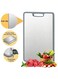 Stainless Steel Cutting Board Double-Sided &acirc;&euro;&ldquo; Non-Slip Kitchen Board with Silicone Edge, Easy to Clean Metal Chopping Board for Meat, Vegetables &amp; Fruit (36 &Atilde;&mdash; 25cm)