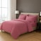 MAXQON 6-Piece Duvet Cover Set &ndash;King Size, Includes 1 Duvet Cover(220x240cm), 1 Fitted Sheet(180x200+30cm) 4 Pillowcases(53x75cm), Color Pink