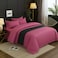 MAXQON 6-Piece Duvet Cover Set &ndash;King Size, Includes 1 Duvet Cover(220x240cm), 1 Fitted Sheet(180x200+30cm) 4 Pillowcases(53x75cm), Color Pink