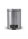 Ninestars, 5 liter Pedal Operated Stainless Steel Kitchen Trash and Garbage Bin with Soft-Close Lid and Reinforced Pedal for Bathroom, Home and Office.